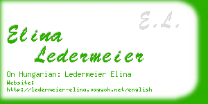 elina ledermeier business card